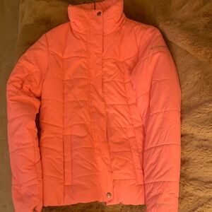 Columbia Women's Vibrant Coral Puffer Jacket small.